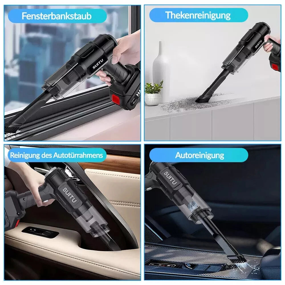5000Pa Suction Car Vacuum Cleaner High Power 1500mAh Cordless Auto Vacuum Multifunctional Handheld Wireless Dust Blower Car