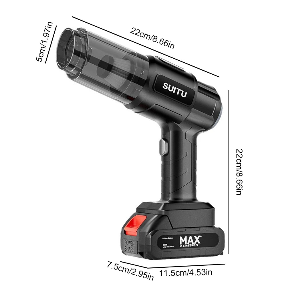 5000Pa Suction Car Vacuum Cleaner High Power 1500mAh Cordless Auto Vacuum Multifunctional Handheld Wireless Dust Blower Car