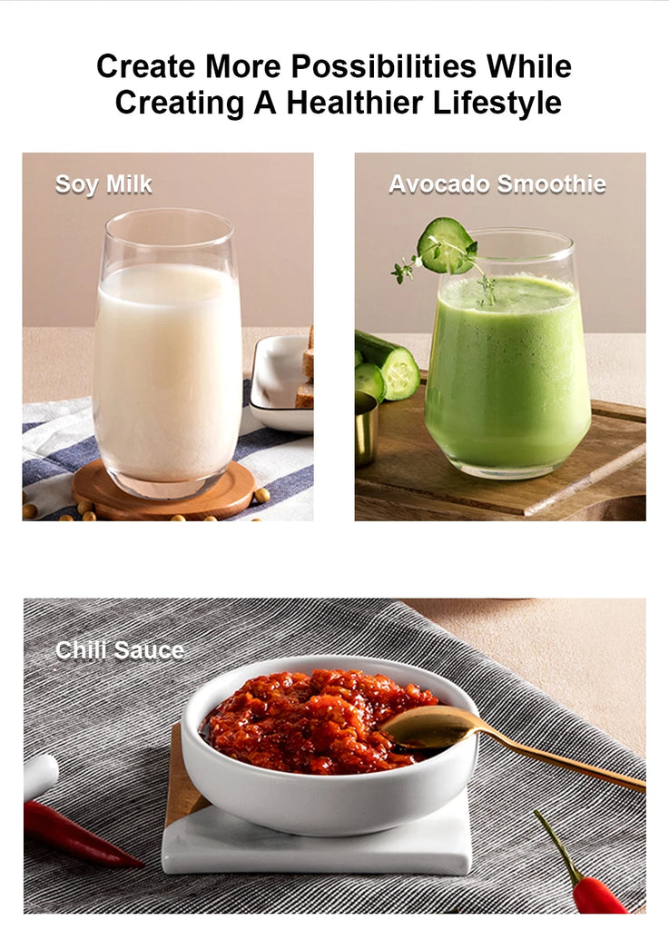 BioloMix Professional Kitchen Blender Automatic Program 2L Low-Profile BPA-Free Smoothie Juicer Ice Crusher Food Mixer