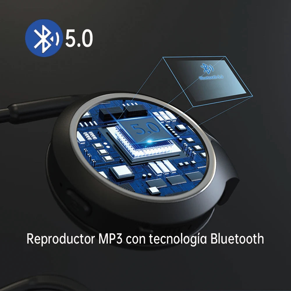 Bluetooth Headphones with MP3 Player TF Card Slot Bluetooth 5.0 Earphones Not in Ear Wireless Headsets with Mic HD Premium Sound