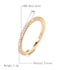 Kinel New Arrivals 585 Rose Gold Single Row Micro-wax Inlay Natural Zircon Rings Women Wedding Party Trendy Fine Jewelry