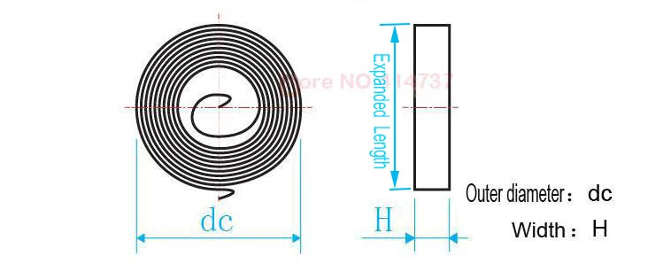 0.1--0.3mm Thickness Stainless Steel Flat Wire Coil Spring Constant Force Springs Electronic return spring