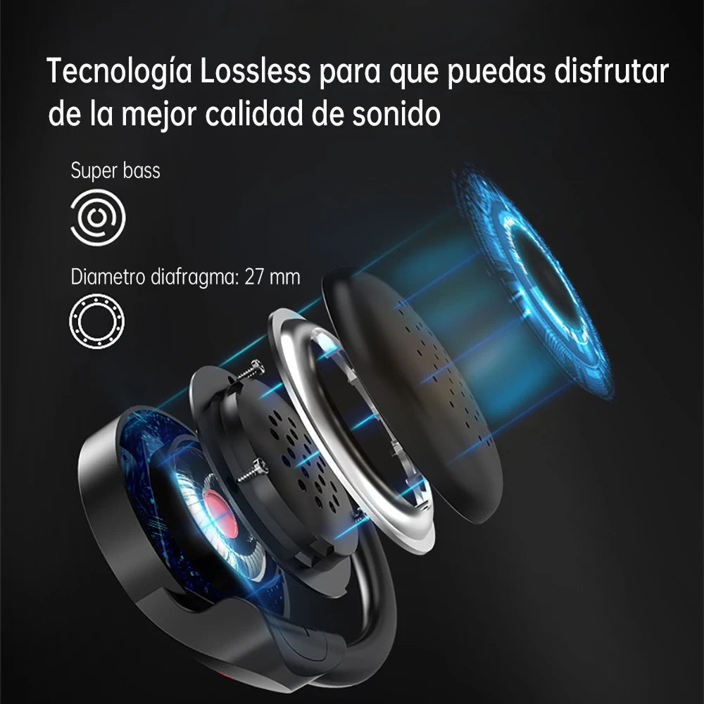 Bluetooth Headphones with MP3 Player TF Card Slot Bluetooth 5.0 Earphones Not in Ear Wireless Headsets with Mic HD Premium Sound