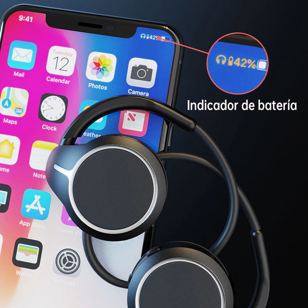 Bluetooth Headphones with MP3 Player TF Card Slot Bluetooth 5.0 Earphones Not in Ear Wireless Headsets with Mic HD Premium Sound