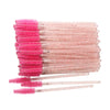 50 Pcs Disposable Crystal Eyelash Brush Mascara Wands Applicator Diamond Eye Lash Brushes Eyelash Extension Makeup Brush Tools