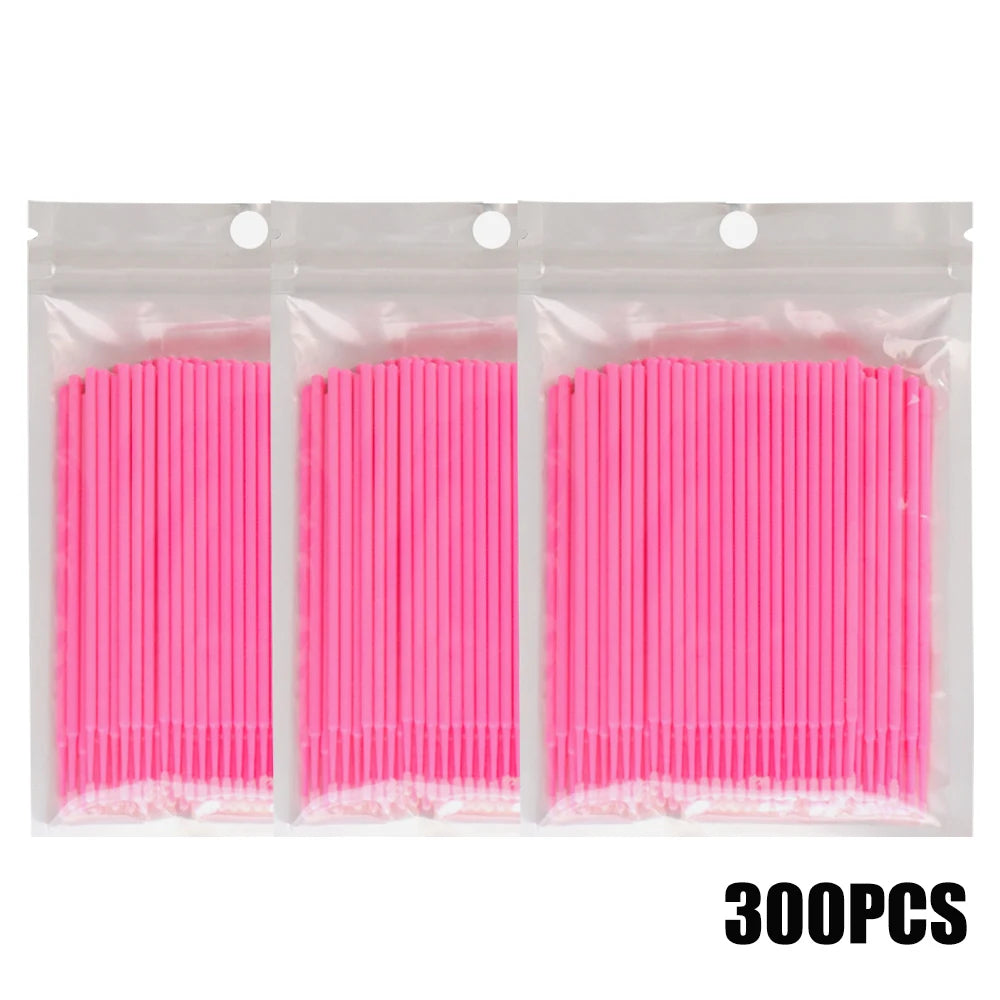 300/2000pcs Disposable MicroBrush Eyelash Extension Brushes For Makeup Nail Art Individua Applicator Lash Cleaning Removing Tool