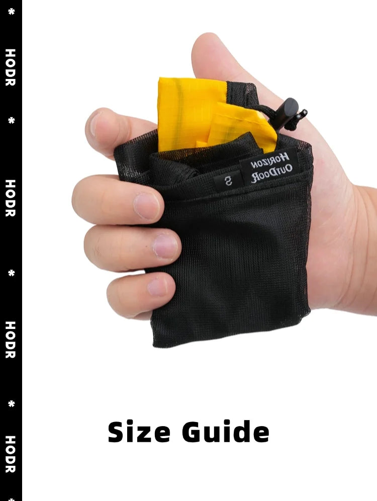 [HODR] Mesh Bags Lightweight Mesh Stuff Sack Drawstring Storage Bags Compression Pouches for Camping, Hiking, Laundry & Grocery