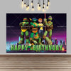 Teenage Mutant Ninja Turtles Happy Birthday Backdrop Banner Cartoon Theme Kids Boys Party Photo Background Decor Supplies