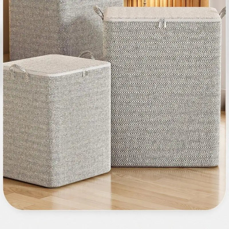 Hot Sale 220L Big Size Clothes Storage Box With Cover Large Laundry Basket Organizer Bag For Baby Foldable