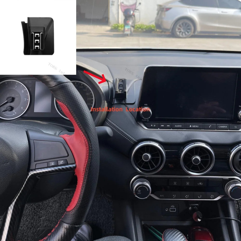 For Nissan Sylphy Sentra B18 2020 2021 2022 Car Phone Holder Special Fixed Bracket Base Wireless Charging Cars Accessories