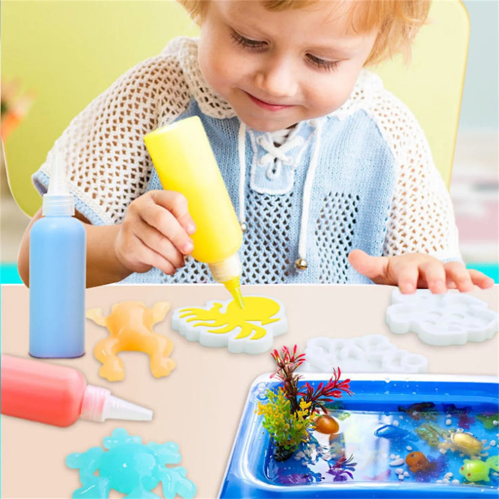 Magic Water Elf Toy Kit Aqua Fairy Water Gel Aqua Gel for Kids Handicraft Educational Magic Fairy Water Elf Magic Water Gel Kit