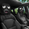 A two-piece set of exaggerated and fun car interior headrest covers for 2026, with funny face expressions and cool decorations