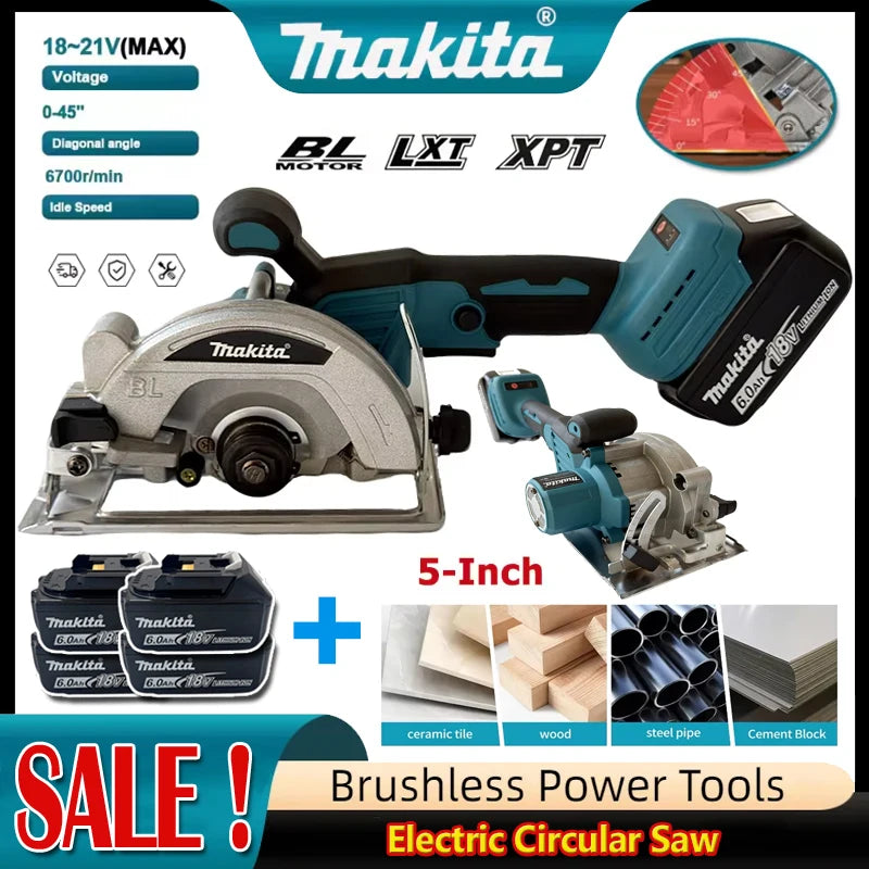 2026 New Sale Makita Brushless Grinder Butter Gun Chainsaw Inflator Combination Silicone Gun Cutting Machine Set for 18v Battery