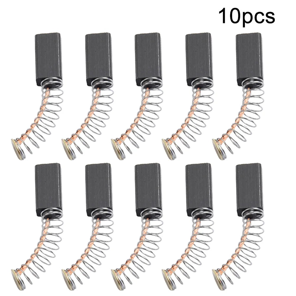 10pcs Carbon Brushes Kit For Electric Motors 13mmx6mmX4mm Carbon High Quality Replacement Electric Power Tool Accessories
