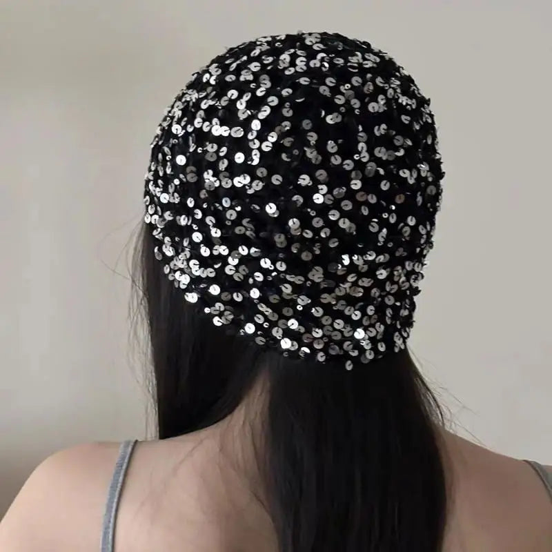 Hot Sale Ins Style Sequined Hollow Pullover Hats Women Summer And Autumn Travel Photo Atmosphere Versatile Casual Y2K Beanies