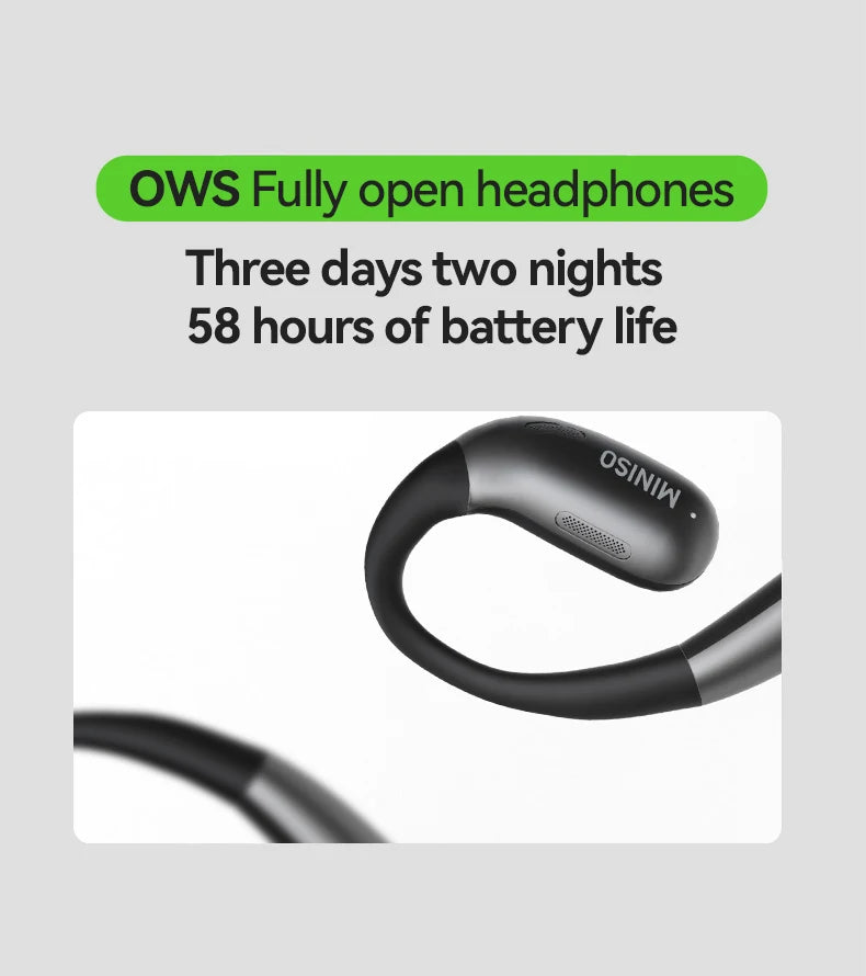 [AI Translator Earphone]MINISO X28 Wireless Headphones Bluetooth 5.4 HiFi IPX5 Waterproof Sports Bass Powerful 16H Battery Life