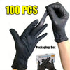 Disposable Latex Gloves Black Waterproof Non-Medical for Kitchen, Cleaning, Dishwashing, Cooking, Automotive, Craft Use