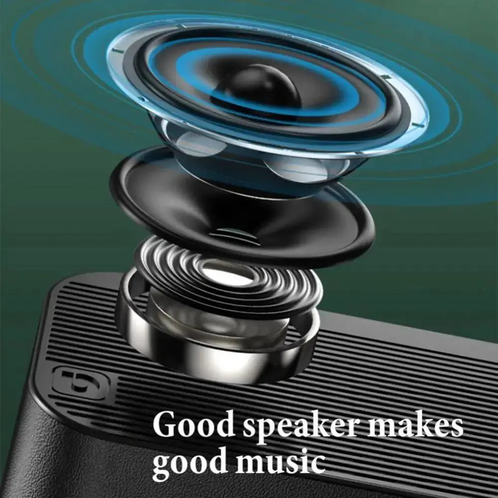 High Volume Bluetooth Speaker Portable Design Clock Function LED Alarm Clock Wireless Connectivity Super Bass