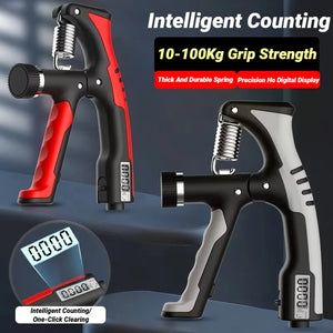 10-100KG Electronic Smart Counting Hand Grip Adjustment Exercise Power Strengthening Pliers Spring Finger Pinch Wrist Training