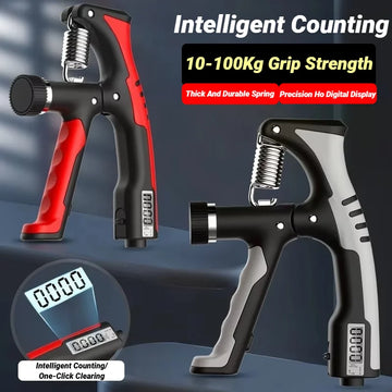 10-100KG Electronic Smart Counting Hand Grip Adjustment Exercise Power Strengthening Pliers Spring Finger Pinch Wrist Training