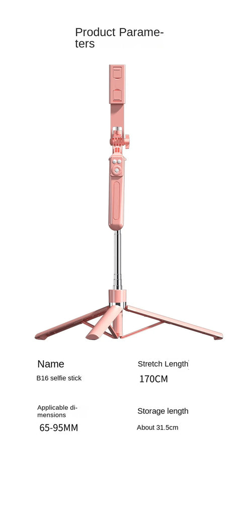 MEUYAG 1.7m Tripod for Smartphone Light Camera Stand ,with Wireless Bluetooth，Selfie Stick bracket with Phone Holder for Video