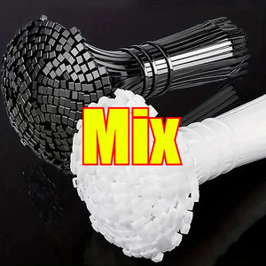 Nylon Cable Ties Adjustable Self-locking Cord Ties Straps Fastening Loop Reusable Plastic Wire Ties For Home Office