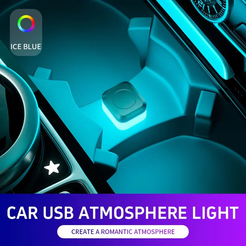 1pc Car USB Led Light mood lamp Plug Play Universal LED interior Atmosphere Light Auto Reading Lamp Decorations Decorative Strip