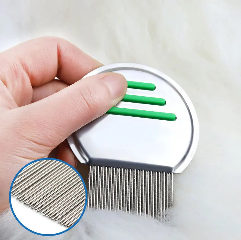 1PC Pet Flea Lice Comb Steel Grooming Combs Steel Dog Brushes Accessory Remove Flea Pet Hair Trimmer Dog Cat Grooming Tools