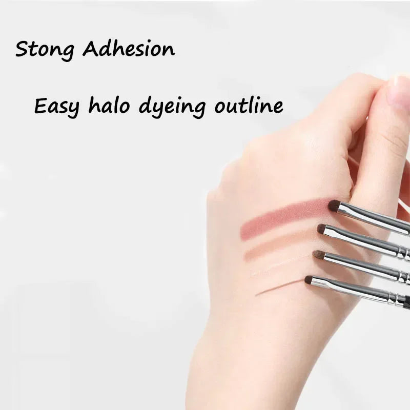 4-Piece Set Of Exquisite And Compact Eyeshadow Brushes, Made Of Horsehair, For Precise Blending; Eyeliner Brush; Concealer Brush