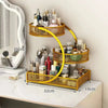 1pc Lightweight Varnished Metal Makeup Storage Rack - No - Installation, Ideal For Vanity Countertop, For Lipstick & Skincare