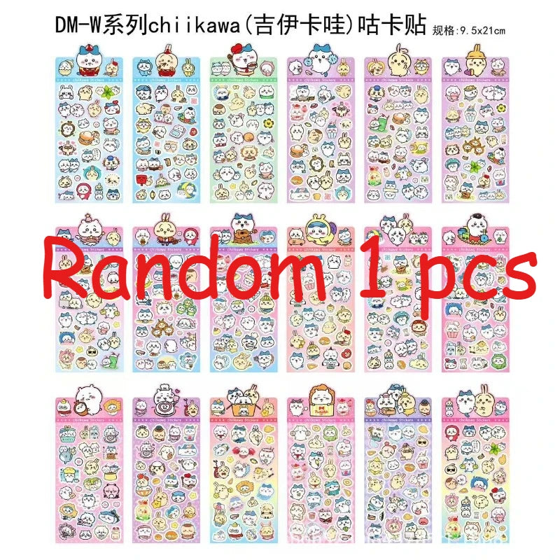 Kawaii Chiikawa Laser Stickers, Cartoon Animal Decals for Laptop, Binder & Kids Crafts