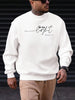 Men's Sweatshirt 2025 New Arrival Minimalist Cozy Relaxed Fit Elegant Calligraphy “Be the Light” Matthew 5:14 Quote Top