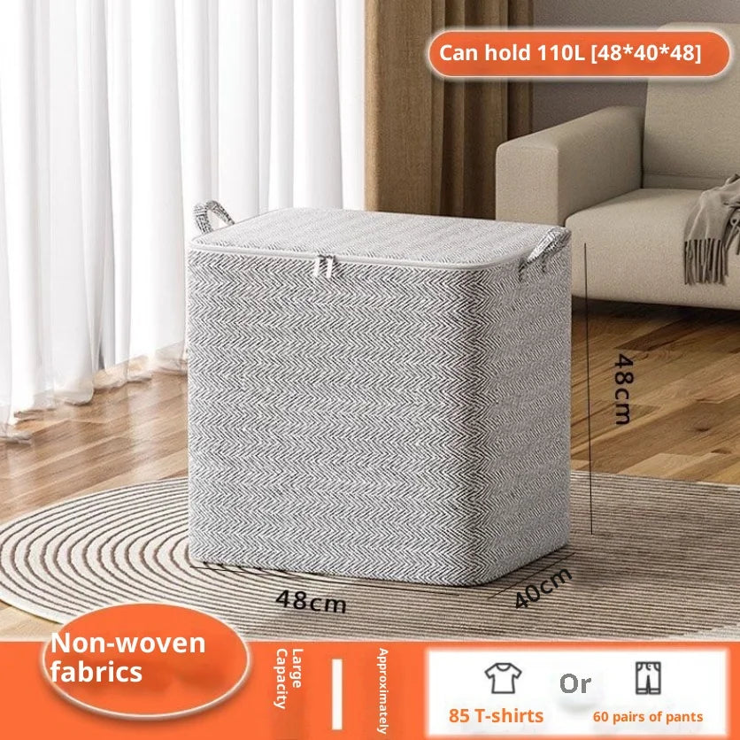 Hot Sale 220L Big Size Clothes Storage Box With Cover Large Laundry Basket Organizer Bag For Baby Foldable