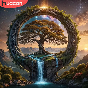 HUACAN Diamond Mosaic 5D Tree Of Life Painting Rhinestones Landscape New Arrivals Complete Kit Personalized Gift