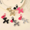 Fashion Punk Y2K Balloon Dog Keychains for Women Bag Pendant Jewelry Trinket Girl's Car Key Ring Key Chain Accessories