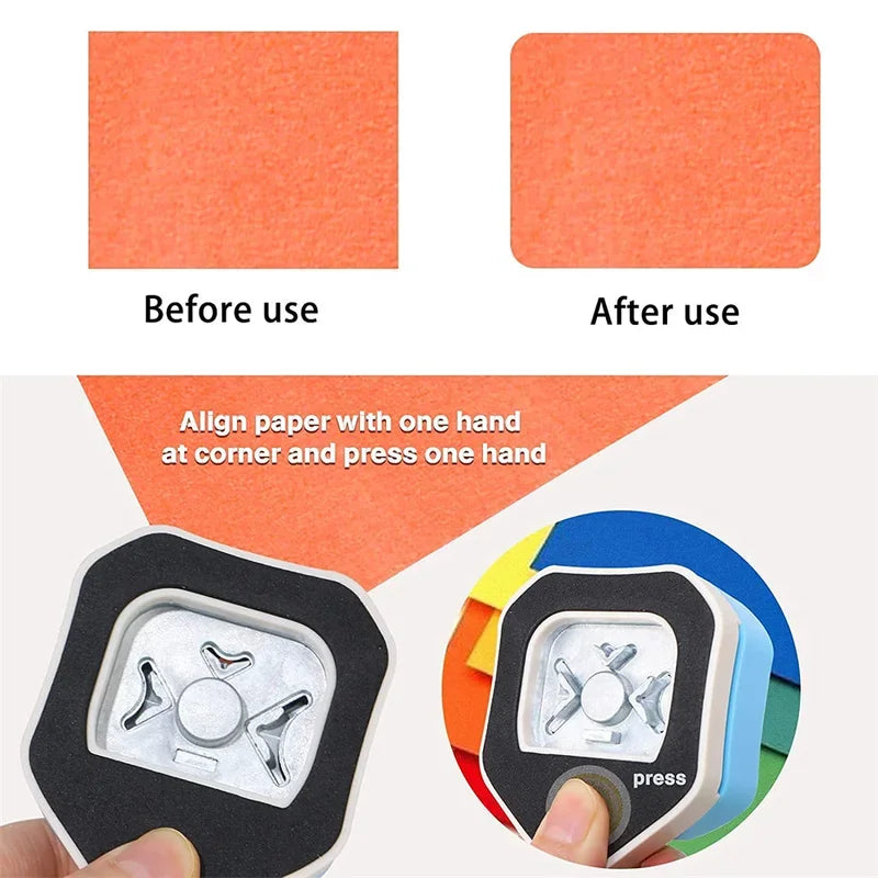 3 in 1  Corner Rounder Metal Plastic Design Scrapbook Cards Craft Corner Cutter for Paper 4mm/7mm/10mm