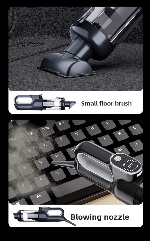 65000RPM Portable Car Vacuum Cleaner Wireless Handheld Mini Wet Dry Silent Powerful for Auto Cleaning