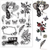 Fashion Girl Theme Series Clear Stamps Transparent Silicone Stamp Seal for DIY Scrapbooking Card Making Photo Album Decoration