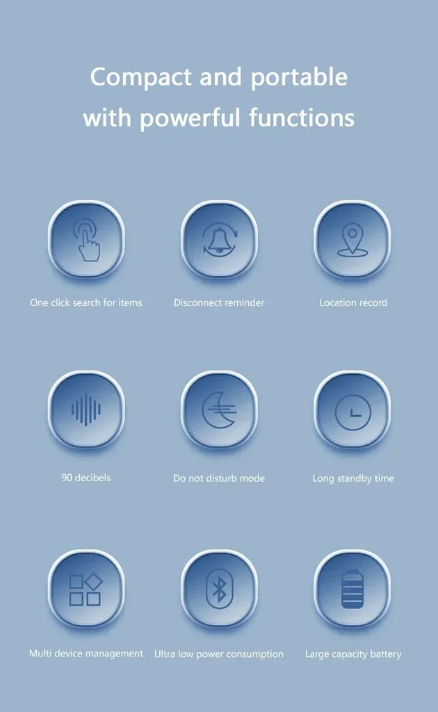 GPS Tracker Bluetooth 5.0 Anti-Lost Smart Device Pet Elderly Kid Car Suitcase Wallet Tracking Car Locator For IOS Android Finder