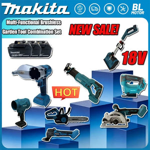 2026 New Sale Makita Brushless Grinder Butter Gun Chainsaw Inflator Combination Silicone Gun Cutting Machine Set for 18v Battery
