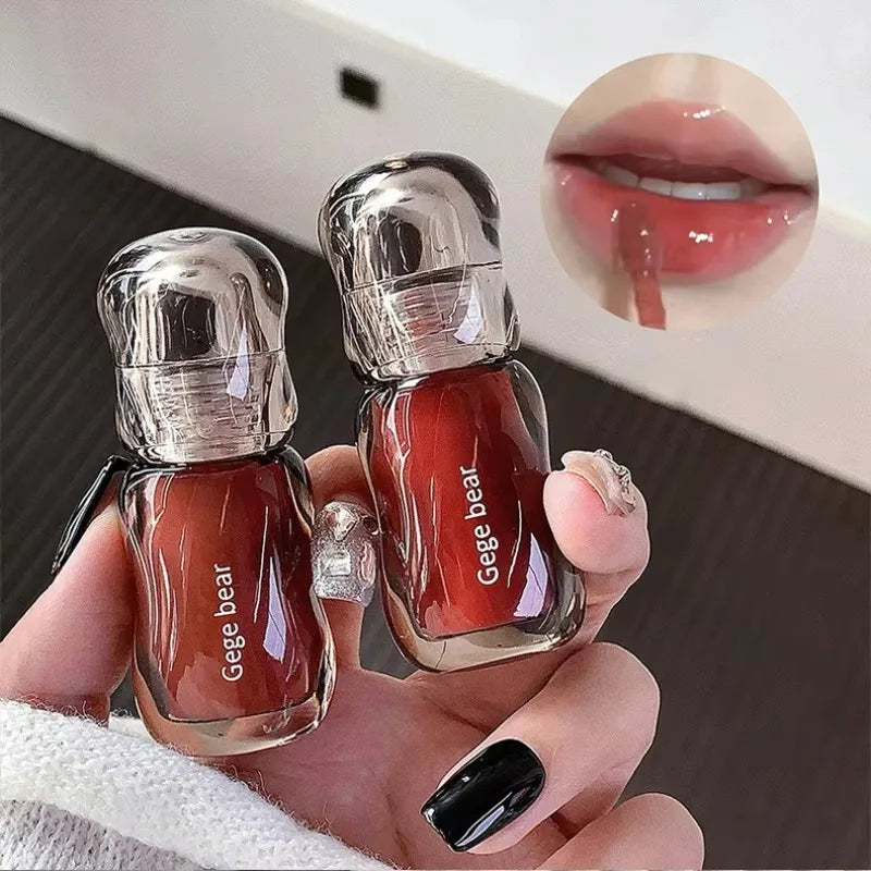 GegeBear Crystal Clear Lipgloss Hydrating Water Liquid Lipstick Light Lip Tint Plumping Non-stick Cup Lips Makeup Women Cosmetic