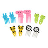 10pcs/pack Snack Cake Dessert Food Fork Bento Lunches Toothpick Party Decor Animal Farm Fruit Fork for Children Mini Cartoon