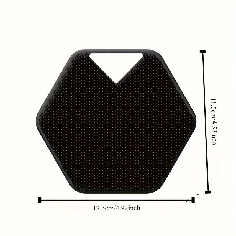 1pc Reusable silicone body scrub with storage hook foam shape, easy to clean, suitable for bathing hair washing, and pet bathing