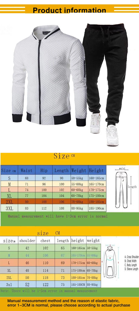 Mens Tracksuit Set Two Piece Tracksuit Men Sports Wear Fashion Colorblock Jogging Suit Autumn Winter Men Outfits Gym CLothes Men
