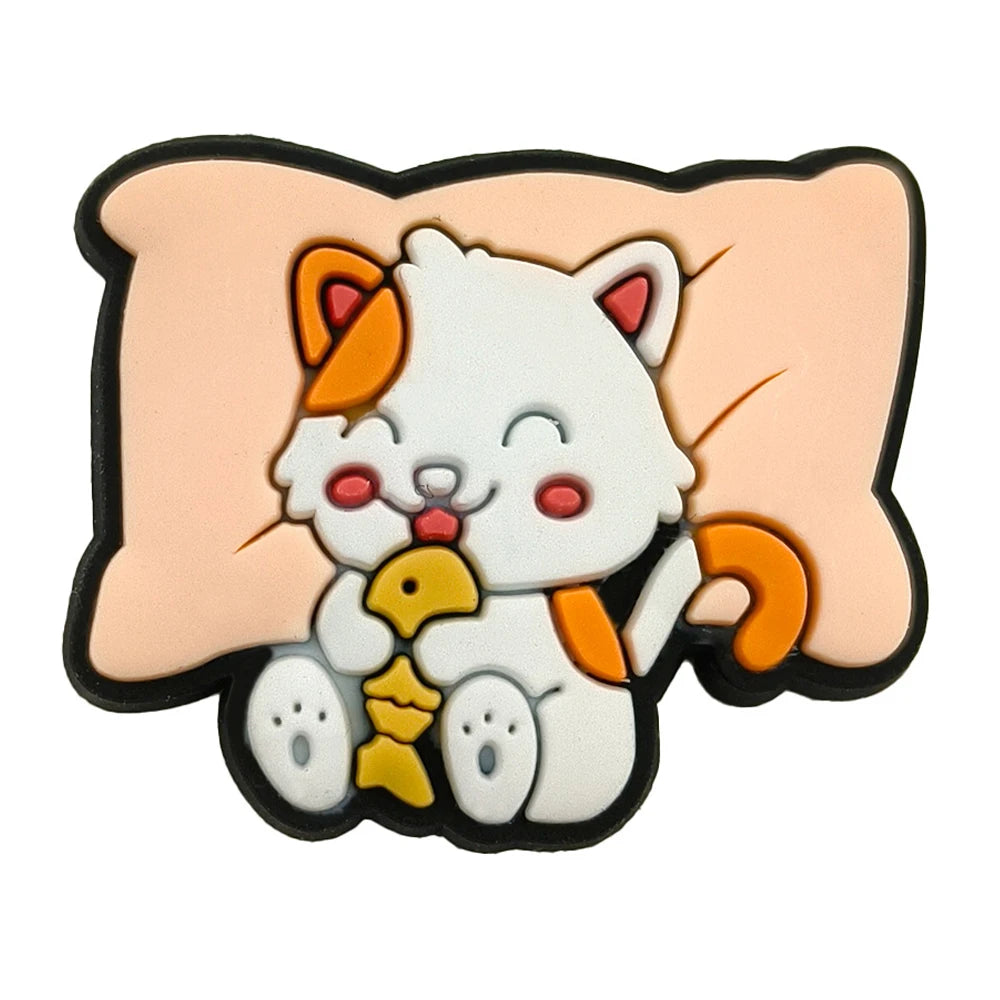 New Arrivals Cute Cat Shoe Charms for Crocs Accessories Decorations Sandals Shoe Pins Women Favor Gifts