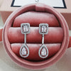 2023 New Arrivals Fashion Luxury silver color korean Zircon Stud Pink Earing Earrings For Women Girl Party Gift Jewelry Z7