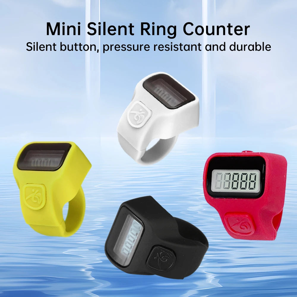 Electronic LED Counter Digital Finger Clicker Handheld Ring Click Lap Counter Event Clicker Finger Counters Golf Lap Counting