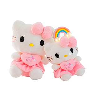 *Cute Hello Kitty Pink Plush Stuffed Toys Anime Cartoon Plushie Doll Soft Stuffed Pillow Toys For Children Birthday Xmas Gifts