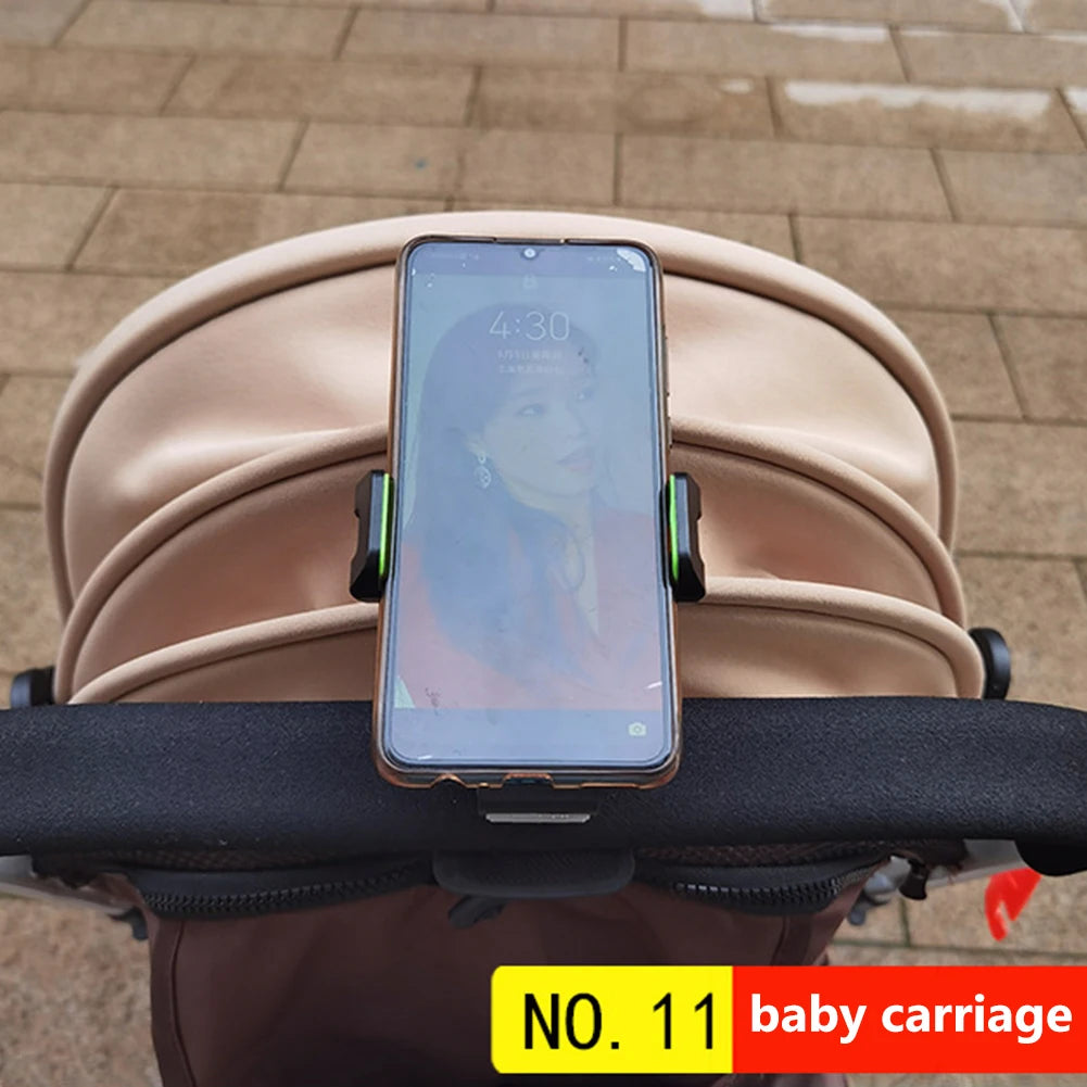 Adjustable Mobile Phone Holder Car Baby Stroller Navigation GPS Clip Mount Stand Car Mobile Port Bracket Supplies