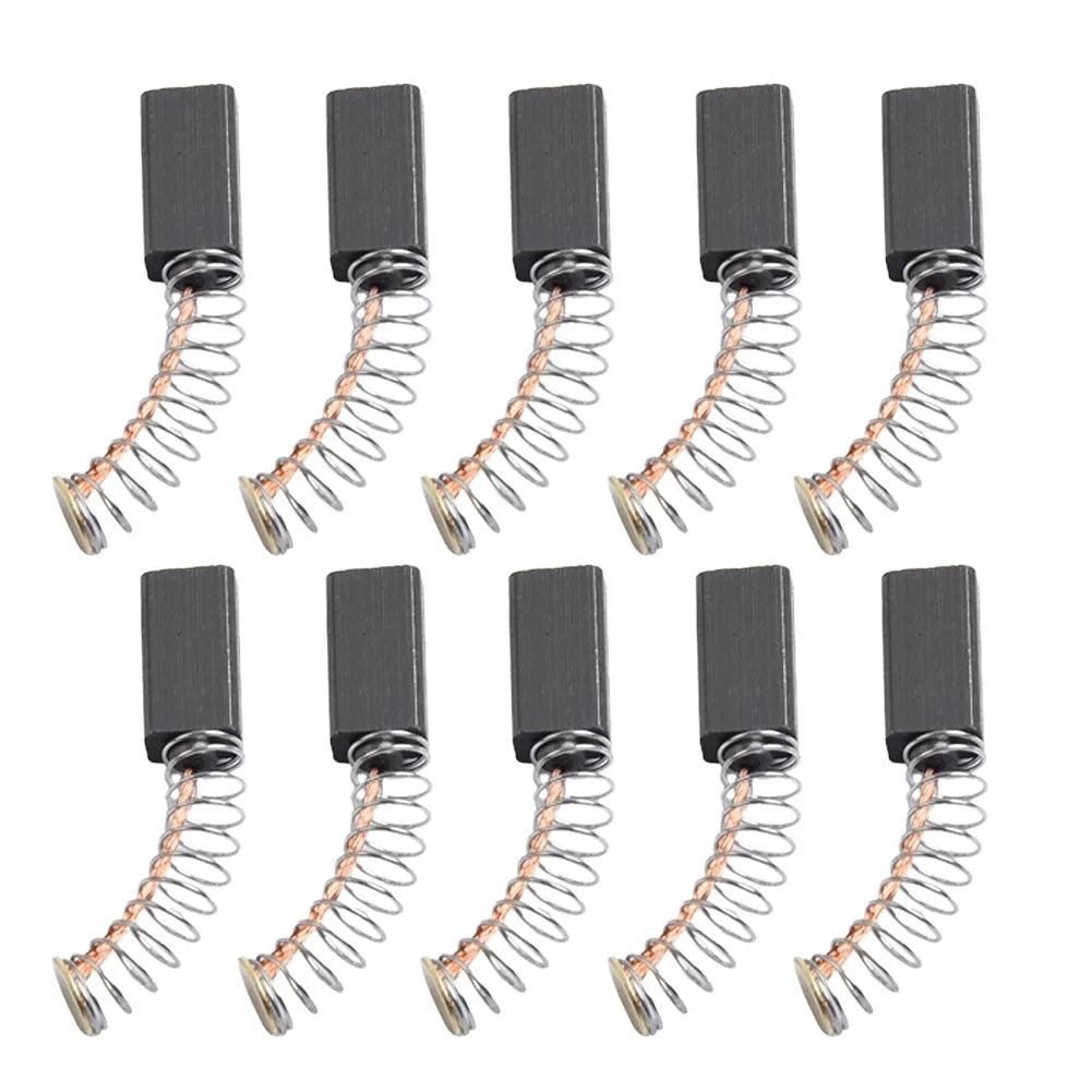 10pcs Carbon Brushes Kit For Electric Motors 13mmx6mmX4mm Carbon High Quality Replacement Electric Power Tool Accessories